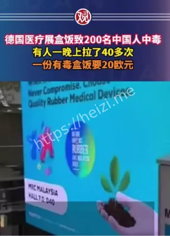 德国医疗展盒饭中毒